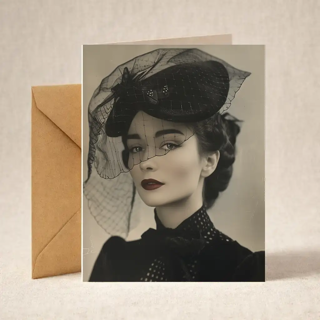 Greeting Card - 1950s Elegance