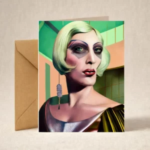 Greeting Card - Drag Queen with a Touch of De Chirico