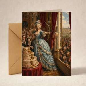 Greeting Card - Marie Antoinette's Let Them Eat Cake