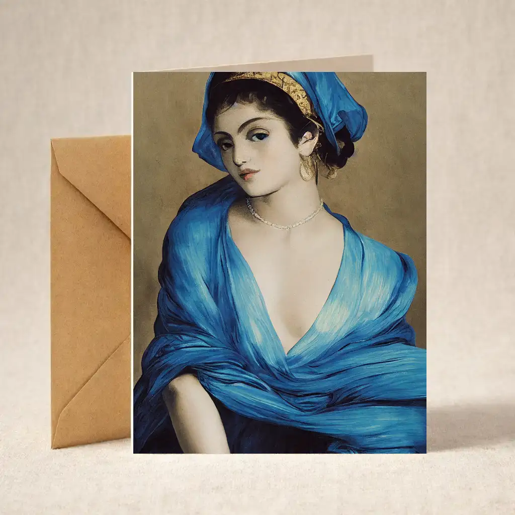 Greeting Card - Girl in Blue