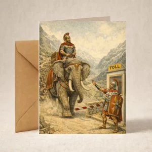 Greeting Card - Hannibal Crossing the Alps