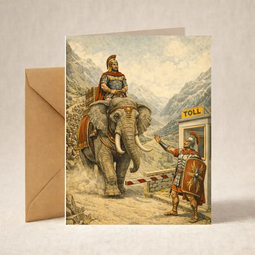 Greeting Card - Hannibal Crossing the Alps