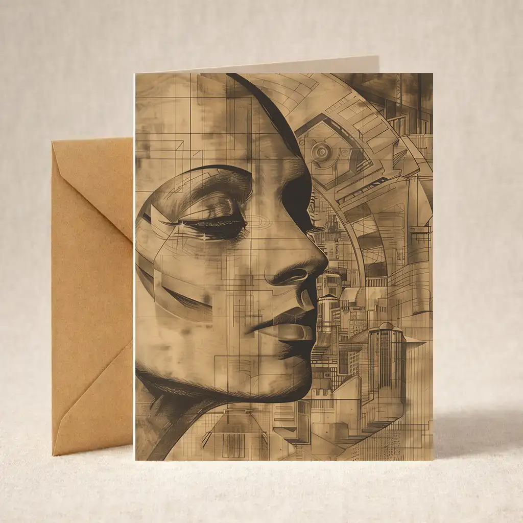 Greeting Card - Metropolis Inspired