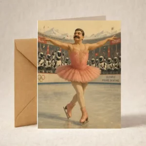 Greeting Card - Stalin Figure Skating