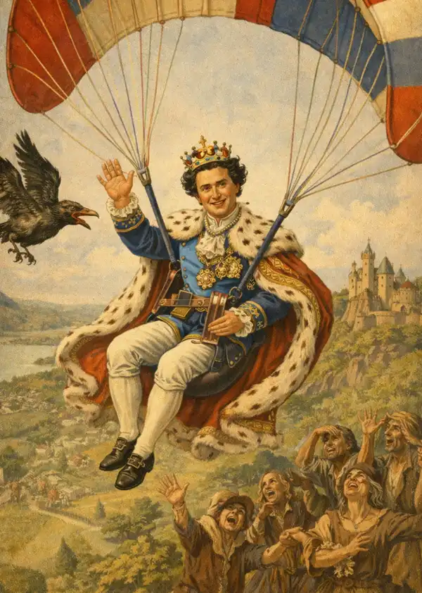 Ludwig II of Bavaria Paragliding
