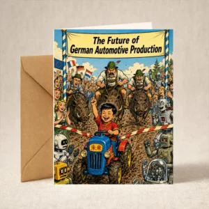 Greeting Card - The Future of German Automotive Production