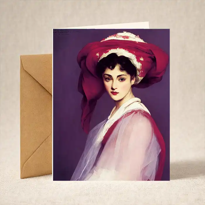 Greeting Card - The Girl in Red