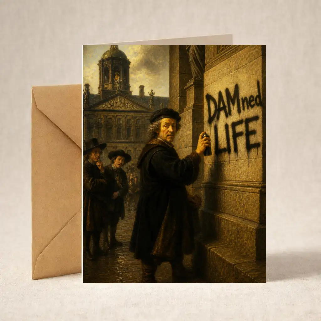 Greeting Card - Rembrandt's Depression