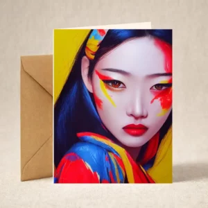 Greeting_Card - Colorful Asian Girl