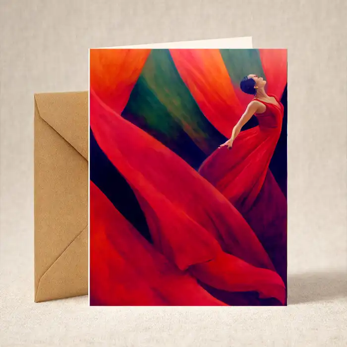 Greeting Card - Flamengo in Red