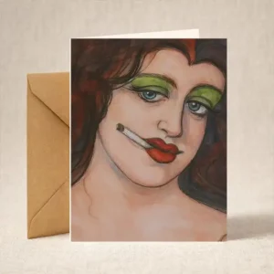 Greeting Card - Drag Queen Smoking
